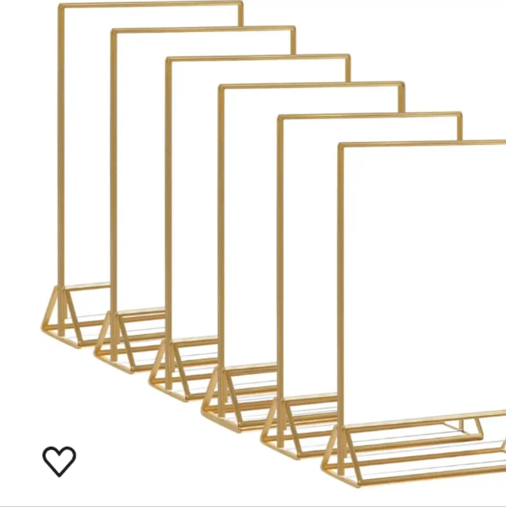 8 HIIMIEI Acrylic Gold Sign Holder - Picture 1 of 5